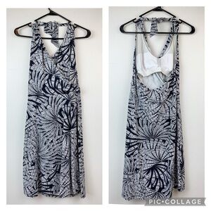 Title Nine sport mini dress halter backless empire waist shelf bra. EUC